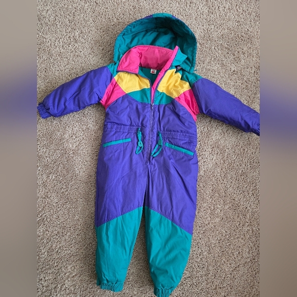 Other - Vintage Colorful Kids' Snowsuit